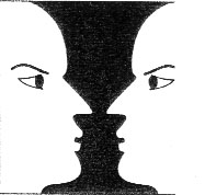 Gesichter besser zu erkennen als die Vase